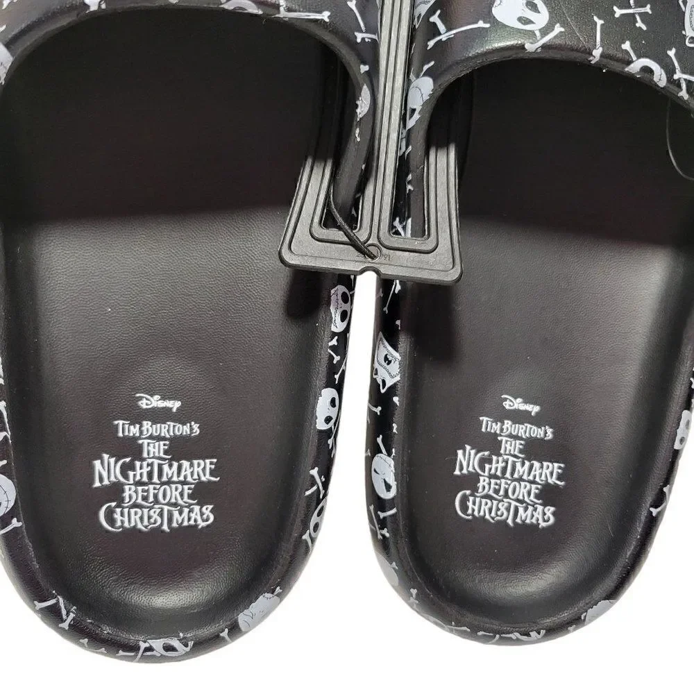 Disney‎ Nightmare Before Christmas Slides Mens 12 Sandal Shoes Jack Skellington